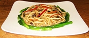 Mì U-don xào nấm