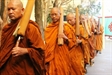 Dalai Lama Gives Blessing as Thai Monks March for World Peace in Northern India