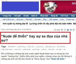 Vụ Ông Huệ Phong và “Nude để thiền”: Sự sa đọa của một 