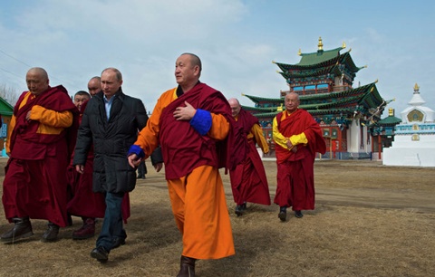 “Buddhism plays a significant role in Russia…It has always been that way. It is well known that the Buddhists helped during both world wars,” Putin told the lamas of the Ivolga datsan.