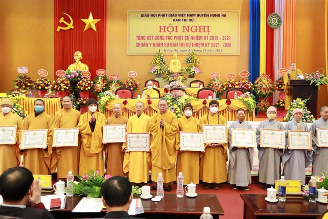 Thái Bình: Hội nghị tổng kết, chuẩn y nhân sự Ban Trị Sự Phật giáo huyện Hưng Hà ảnh 3